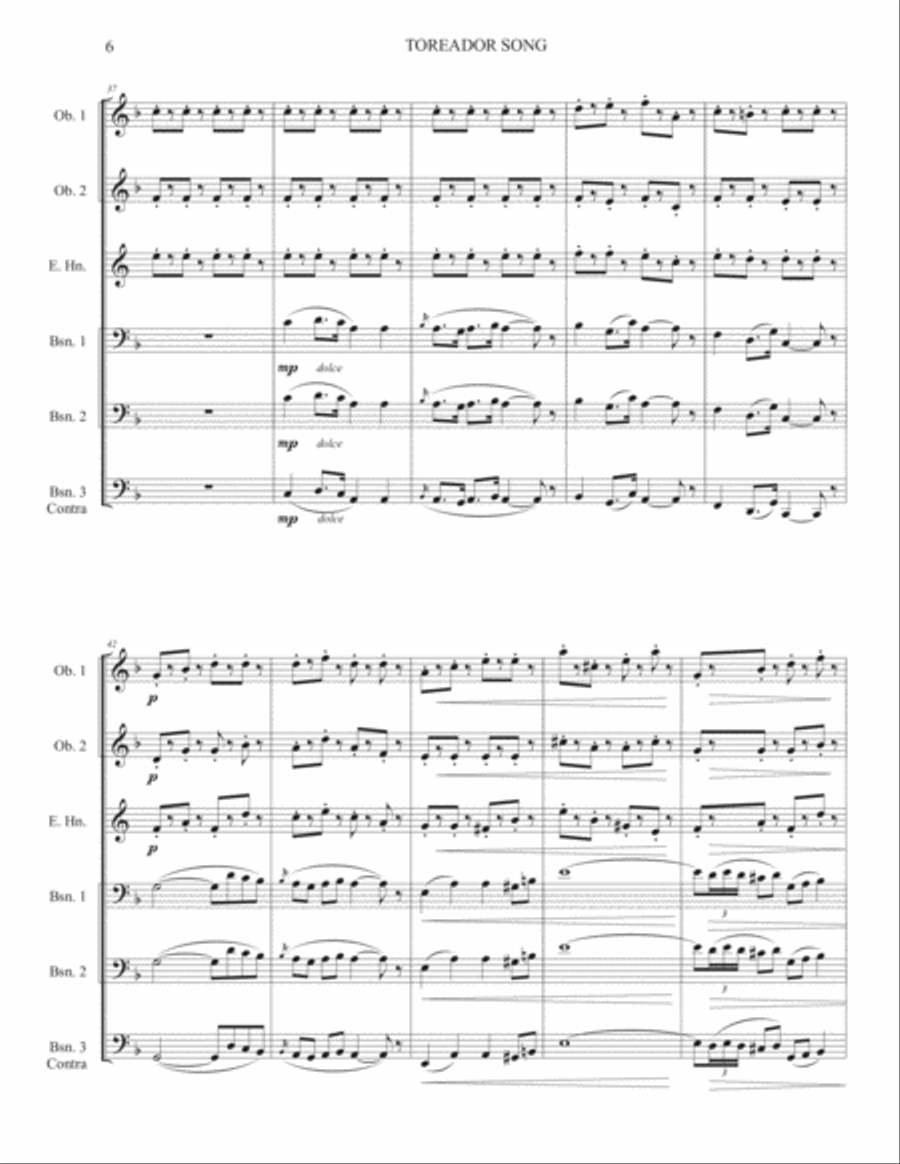 "Toreador Song" from Carmen Suite (Double Reed Ensemble)