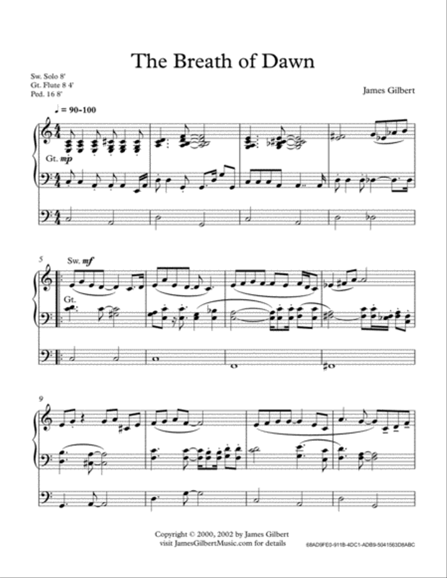 The Breath of Dawn Organ Solo scores gallery preview page 2