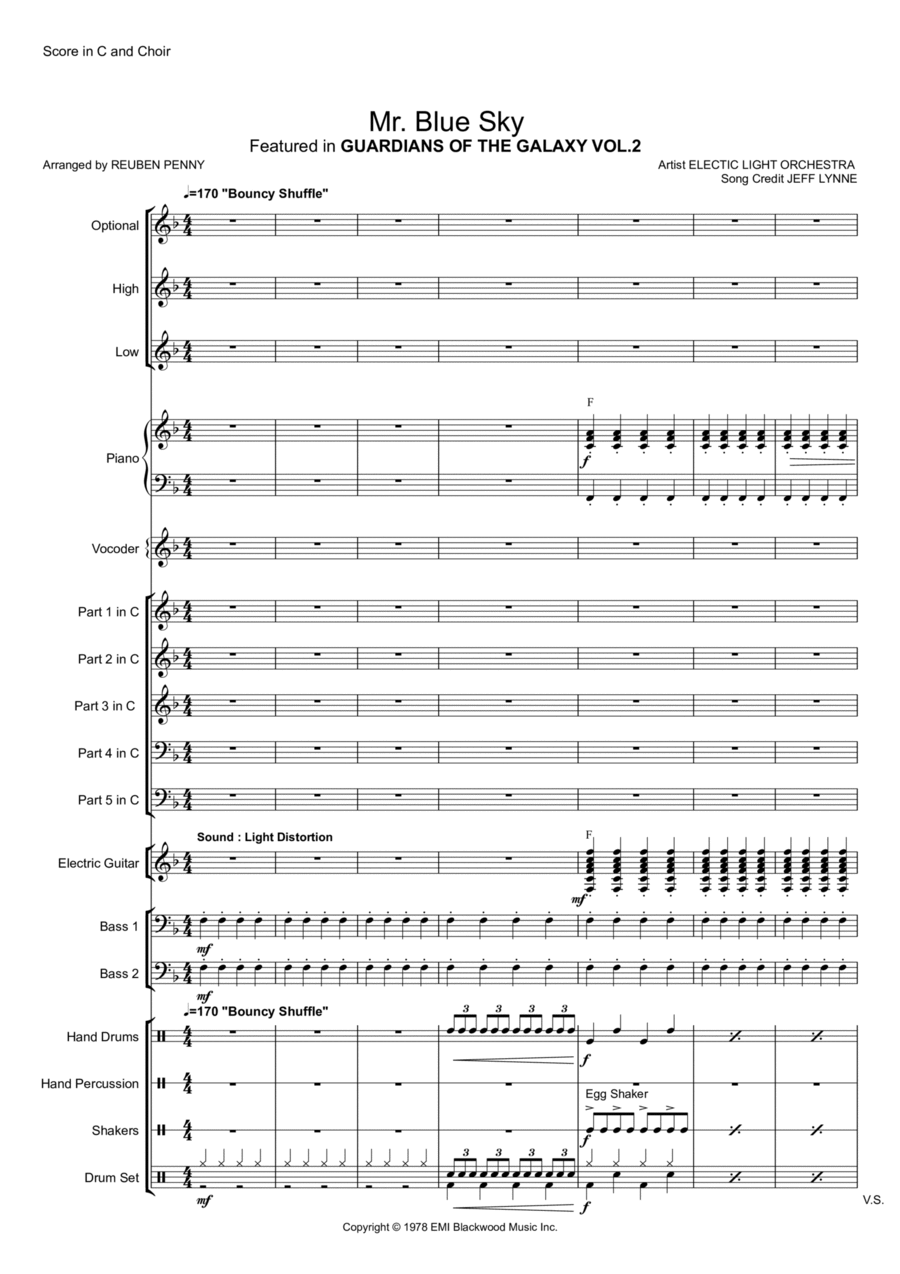 Mr. Blue Sky School and Community scores gallery preview page 1