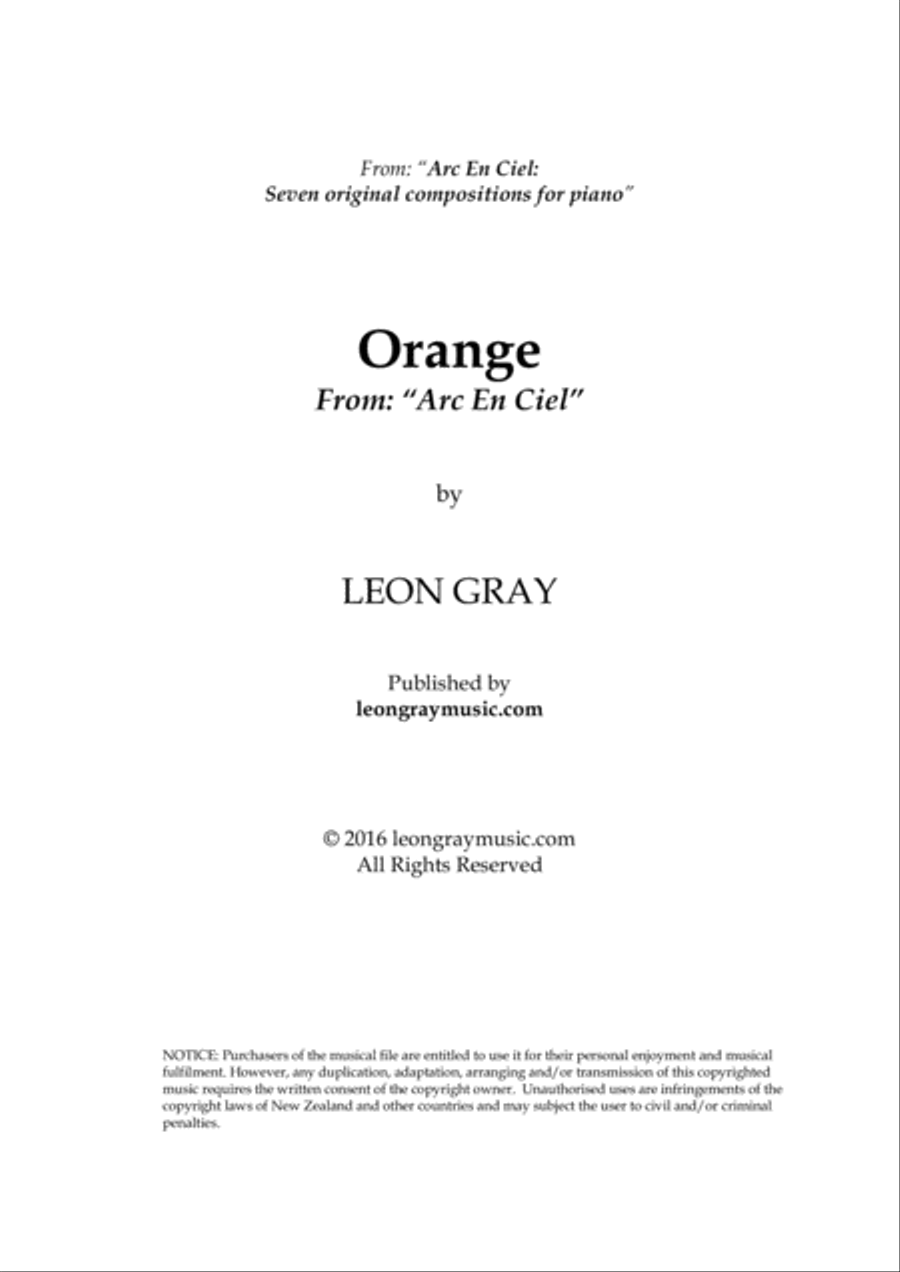 Orange - Mvt. 2 from "Arc En Ciel" image number null