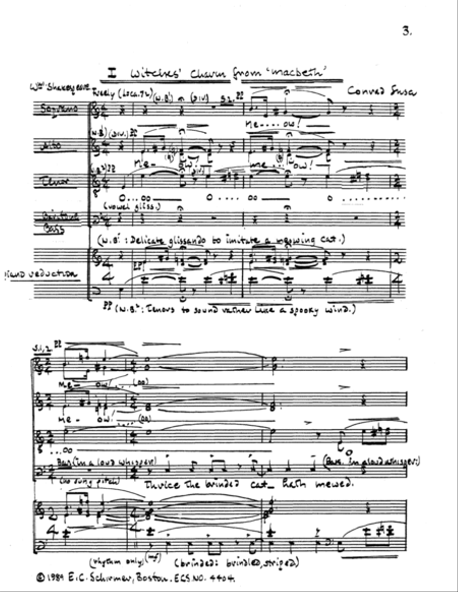 Three Charms from Shakespeare (Complete) 4-Part scores gallery preview page 12