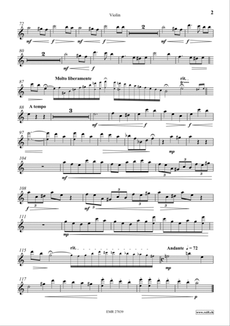 Nocturne Violin scores gallery preview page 3
