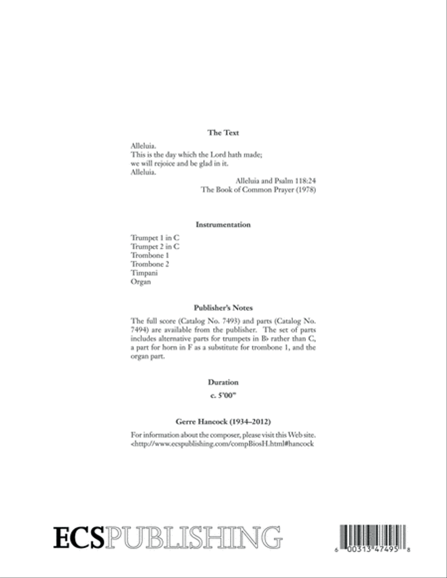 An Easter Introit An Easter Introit 4-Part scores gallery preview page 17