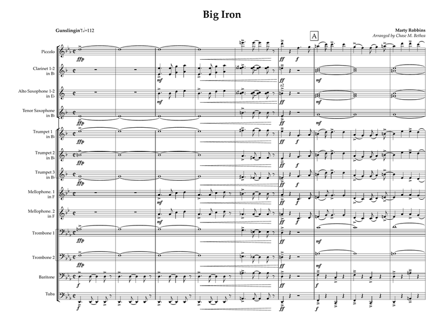 Big Iron Marching Band scores gallery preview page 1