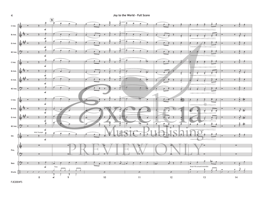 Joy to the World (Score) Jazz Ensemble scores gallery preview page 5