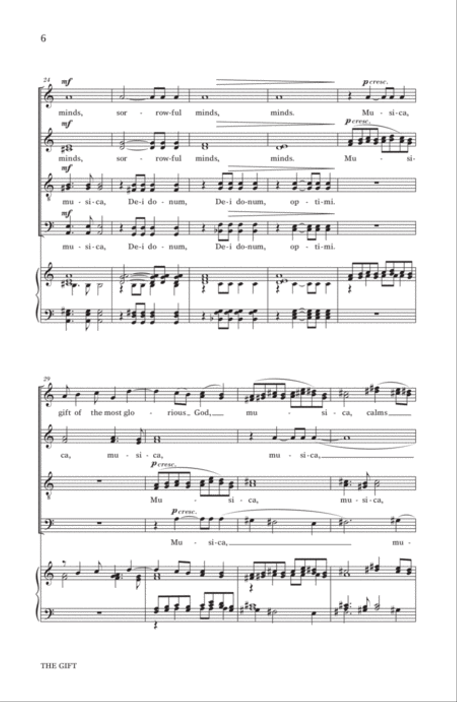 The Gift The Gift 4-Part scores gallery preview page 4