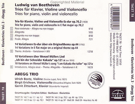 Volume 3: Beethoven Klaviertrios