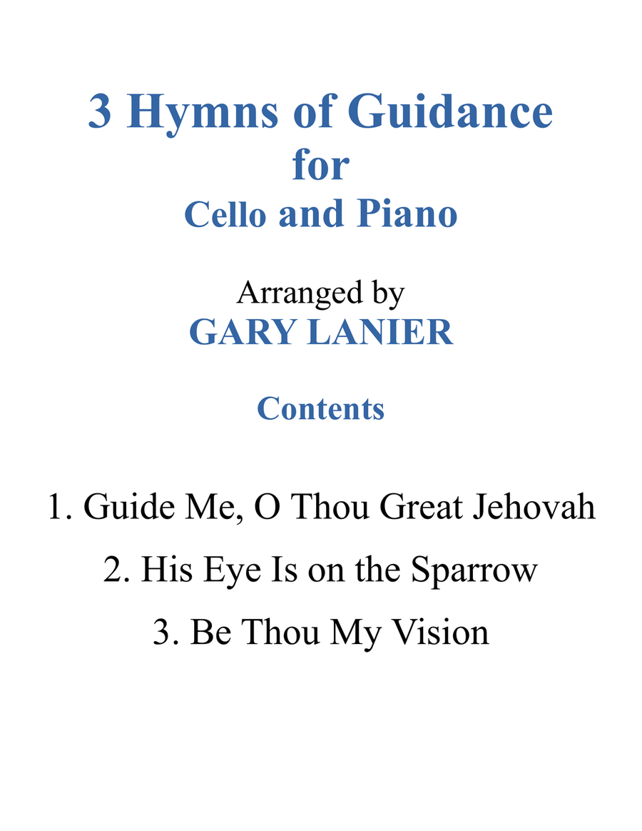 Gary Lanier: 3 HYMNS of GUIDANCE (Duets for Cello & Piano) Piano scores gallery preview page 2