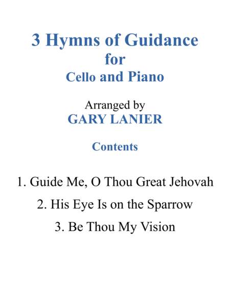 Gary Lanier: 3 HYMNS of GUIDANCE (Duets for Cello & Piano) image number null