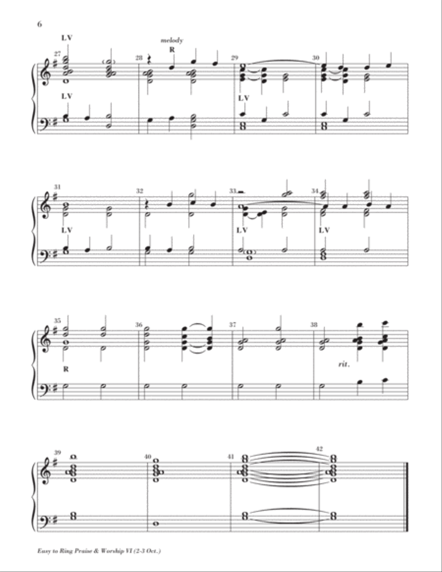 Easy to Ring Praise and Worship 3-Octaves scores gallery preview page 9