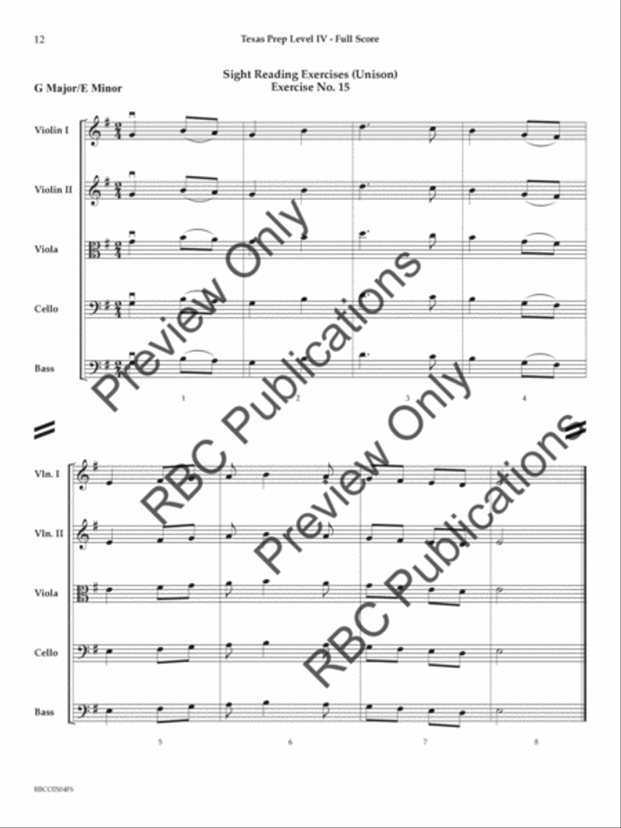 Texas Prep Level IV Orchestra scores gallery preview page 11