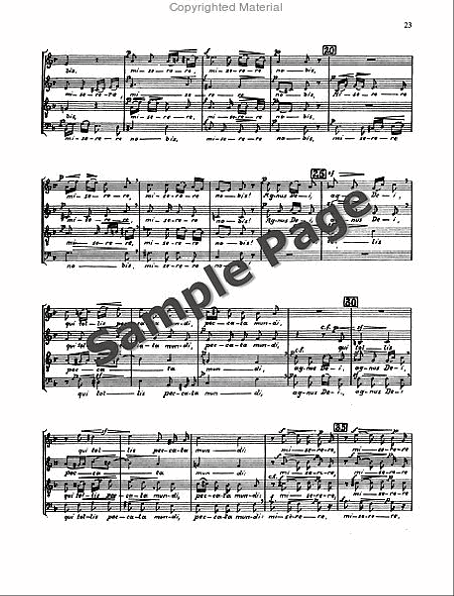 Mass in D Minor 4-Part scores gallery preview page 24
