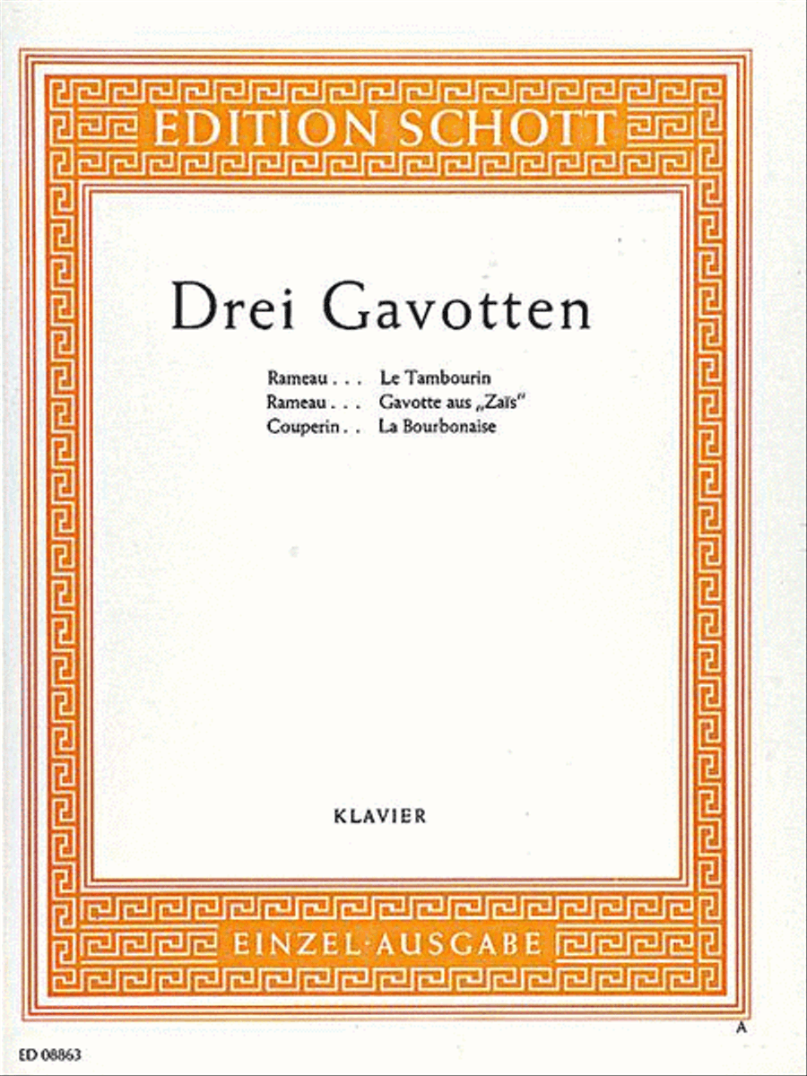 Gavotte and Le Tambourin Piano Solo scores gallery preview page 1