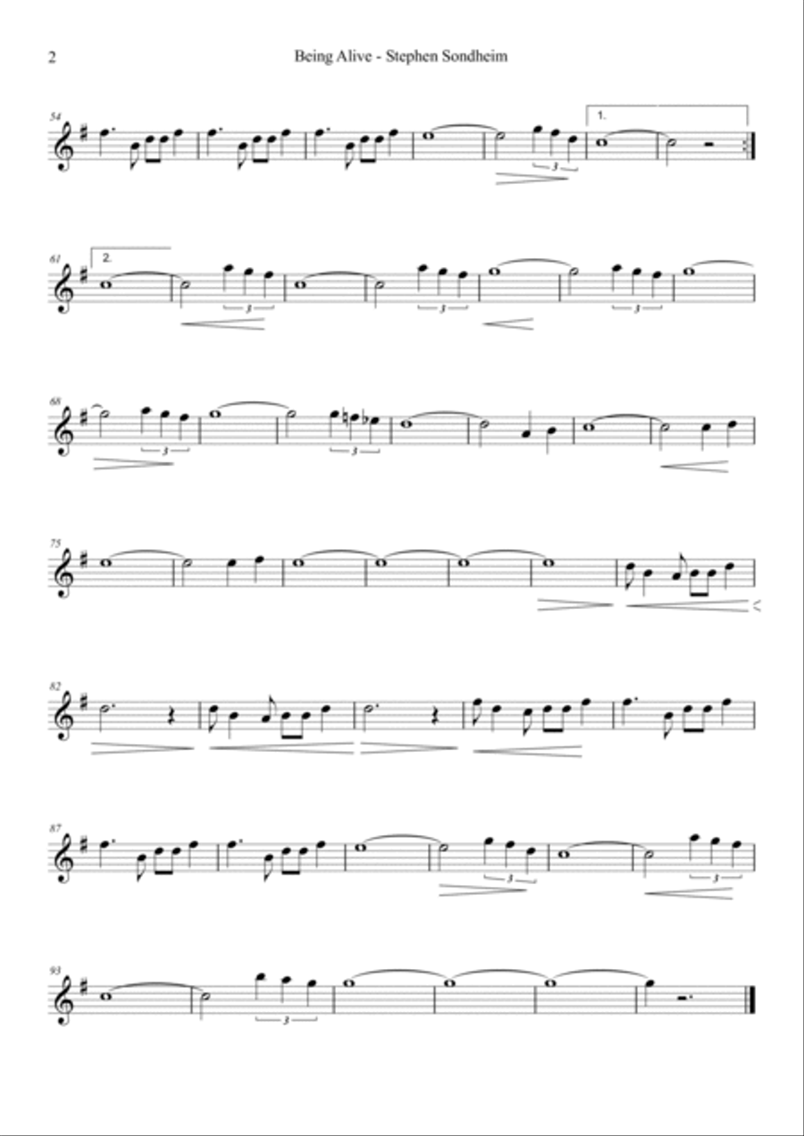 Being Alive Tuba scores gallery preview page 2