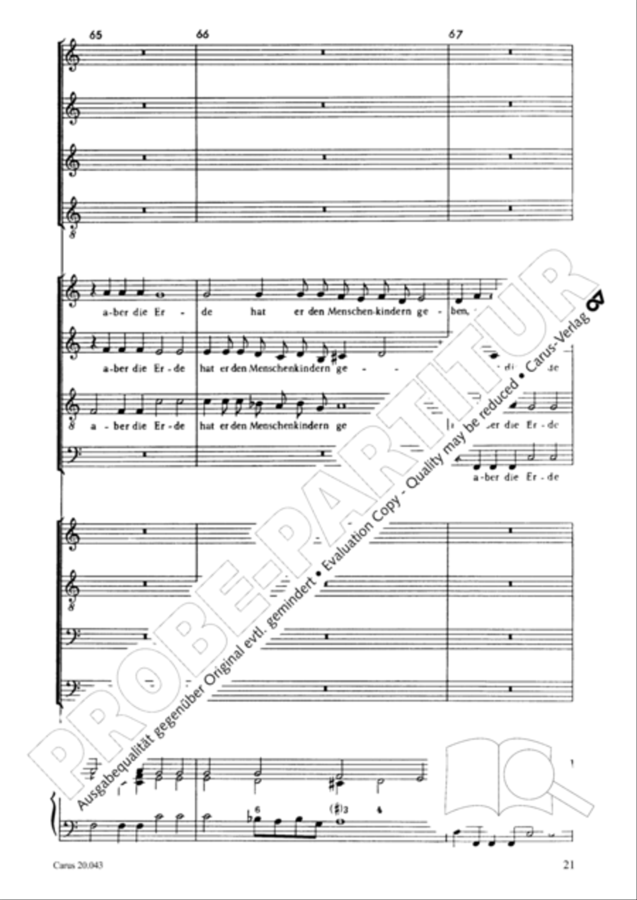 Nicht uns, Herr, sondern deinen Namen 4-Part scores gallery preview page 22