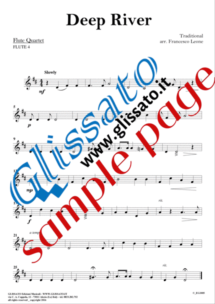 8 Gospels & Spirituals - Flute quartet (parts) image number null