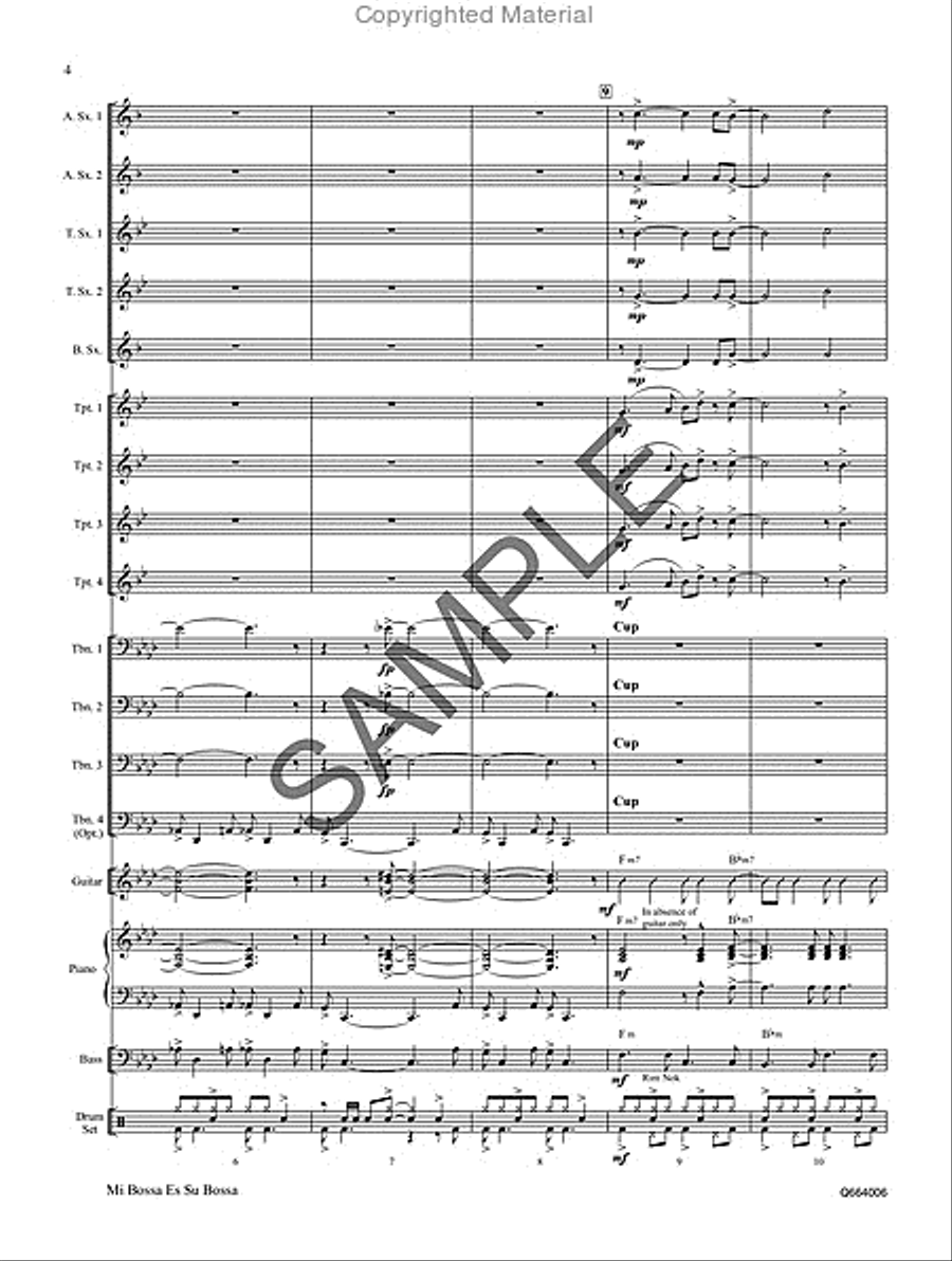 Mi Bossa Es Su Bossa Mi Bossa Es Su Bossa Jazz Ensemble scores gallery preview page 5