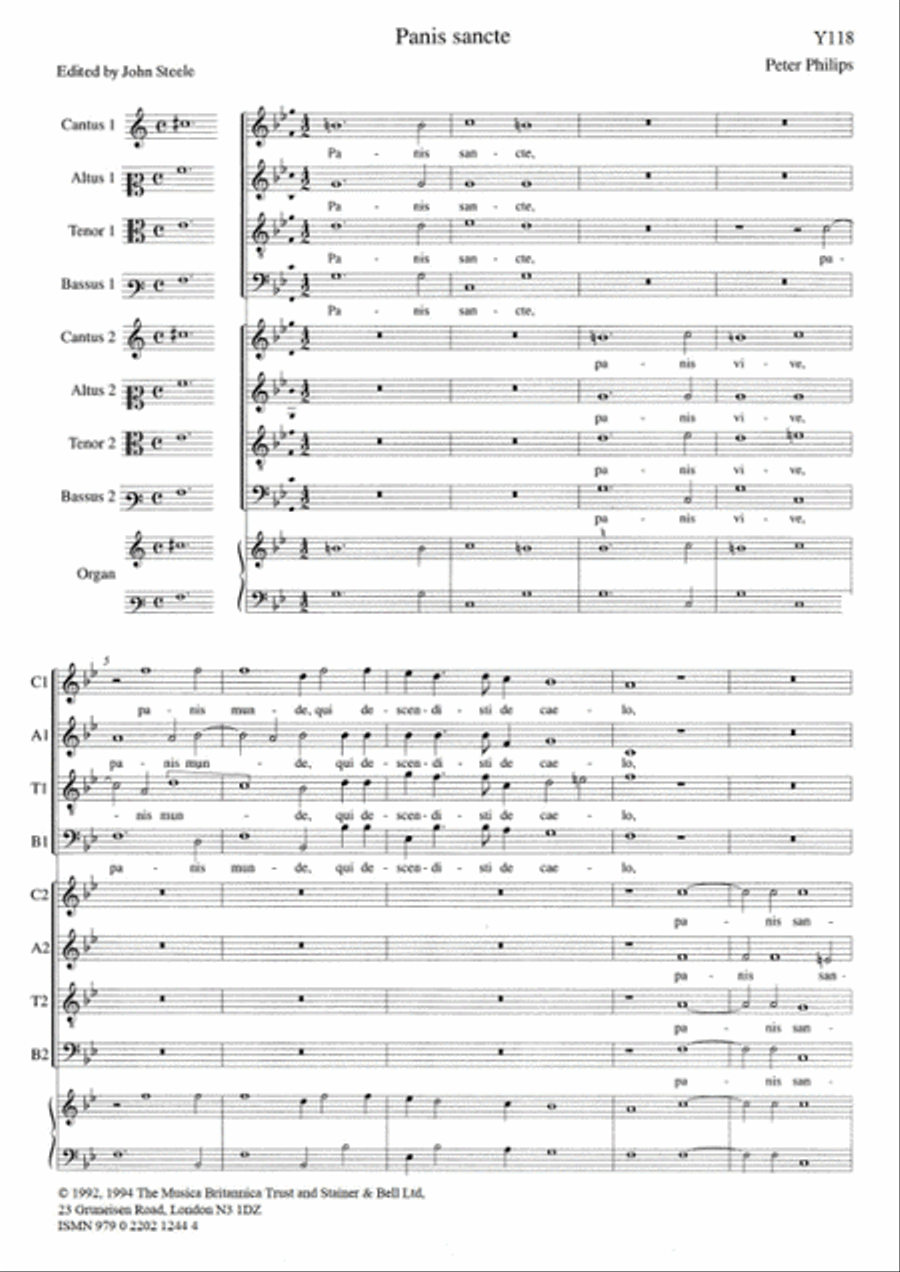 Panis sancte. G minor (orig. A minor) 4-Part scores gallery preview page 2