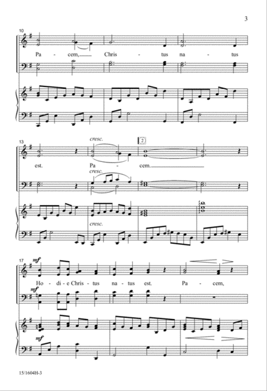 Pacem Christus Natus Est 4-Part scores gallery preview page 2