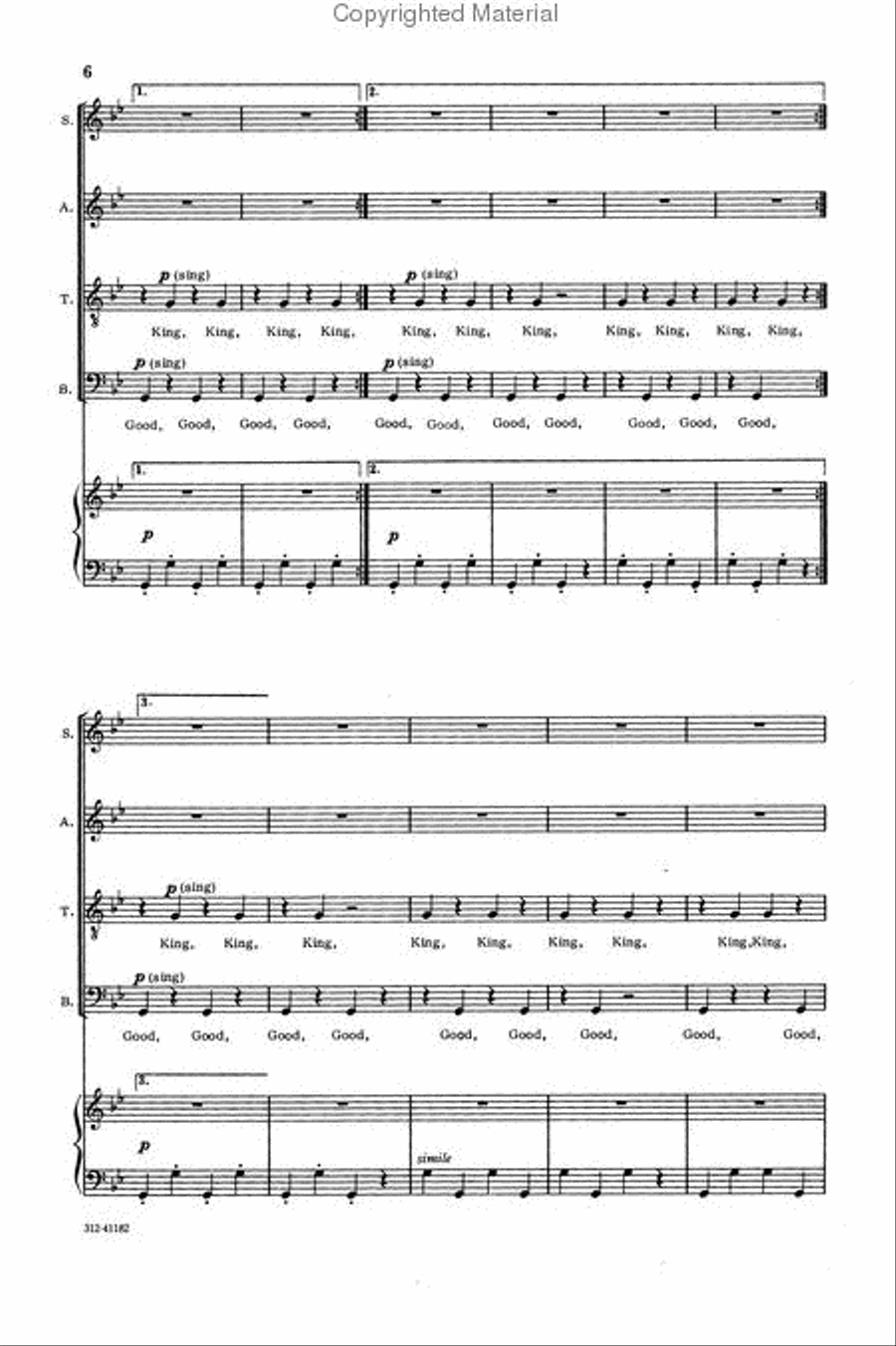 Good King Kong Looked Out 4-Part scores gallery preview page 4
