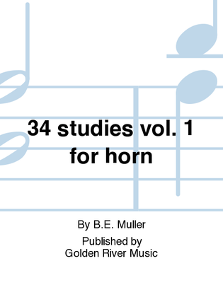 Book cover for 34 studies vol. 1 for horn