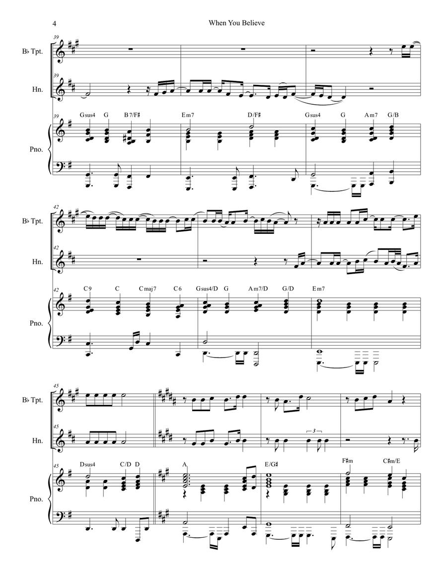 When You Believe (From The Prince Of Egypt) Brass Duet scores gallery preview page 4