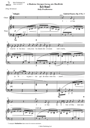 Ici-bas!, Op. 8 No. 3 (D minor)