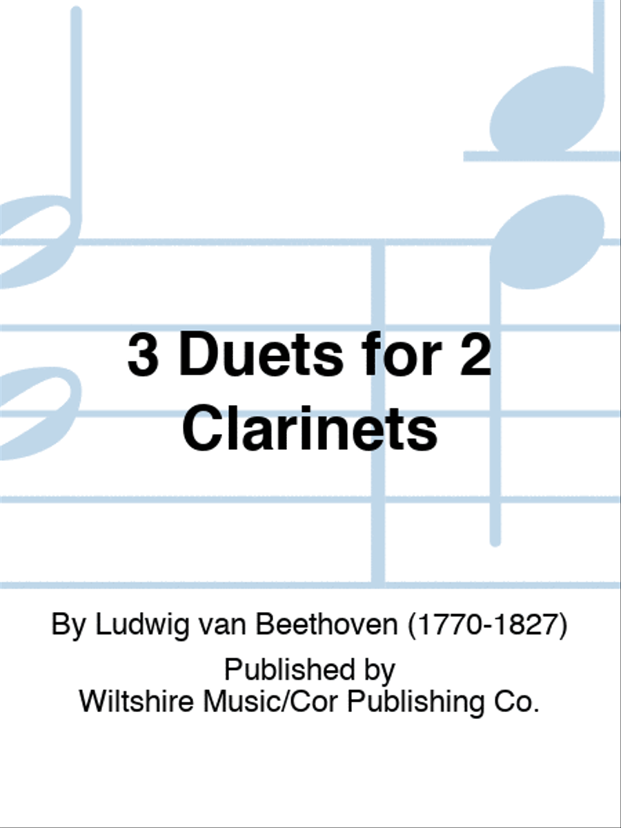 3 Duets for 2 Clarinets Clarinet Duet scores gallery preview page 1