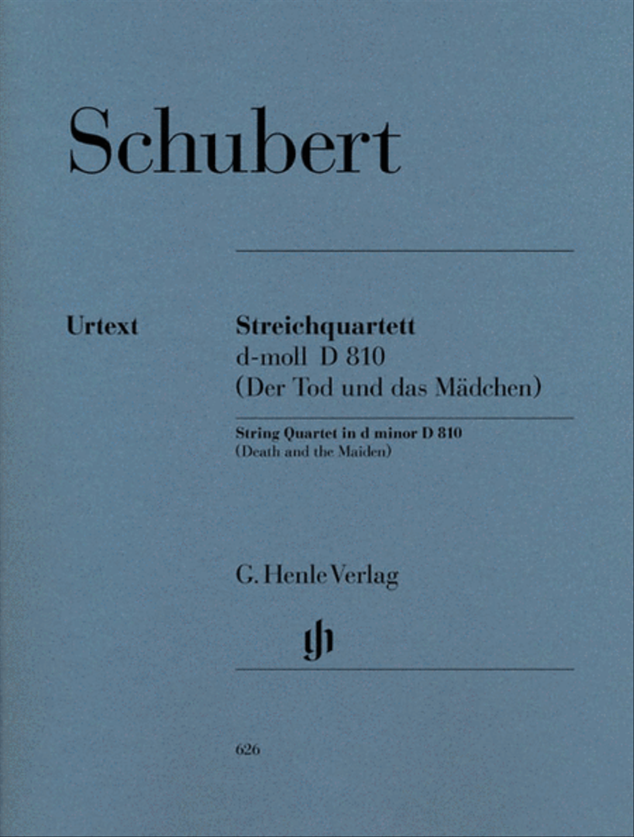 String Quartet D minor D 810 “Death and the Maiden” String Quartet scores gallery preview page 1
