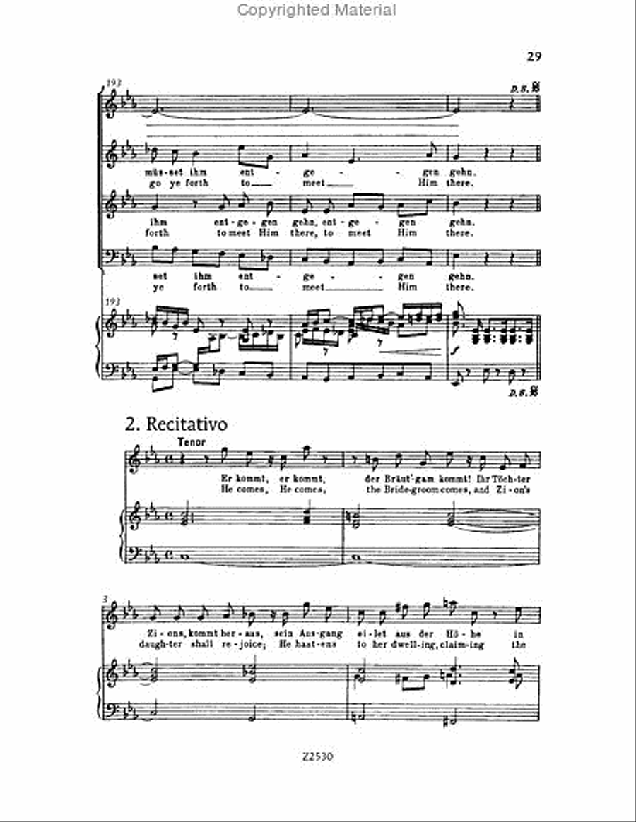 Wachet auf, ruft uns die Stimme, BWV 140 Choir scores gallery preview page 29