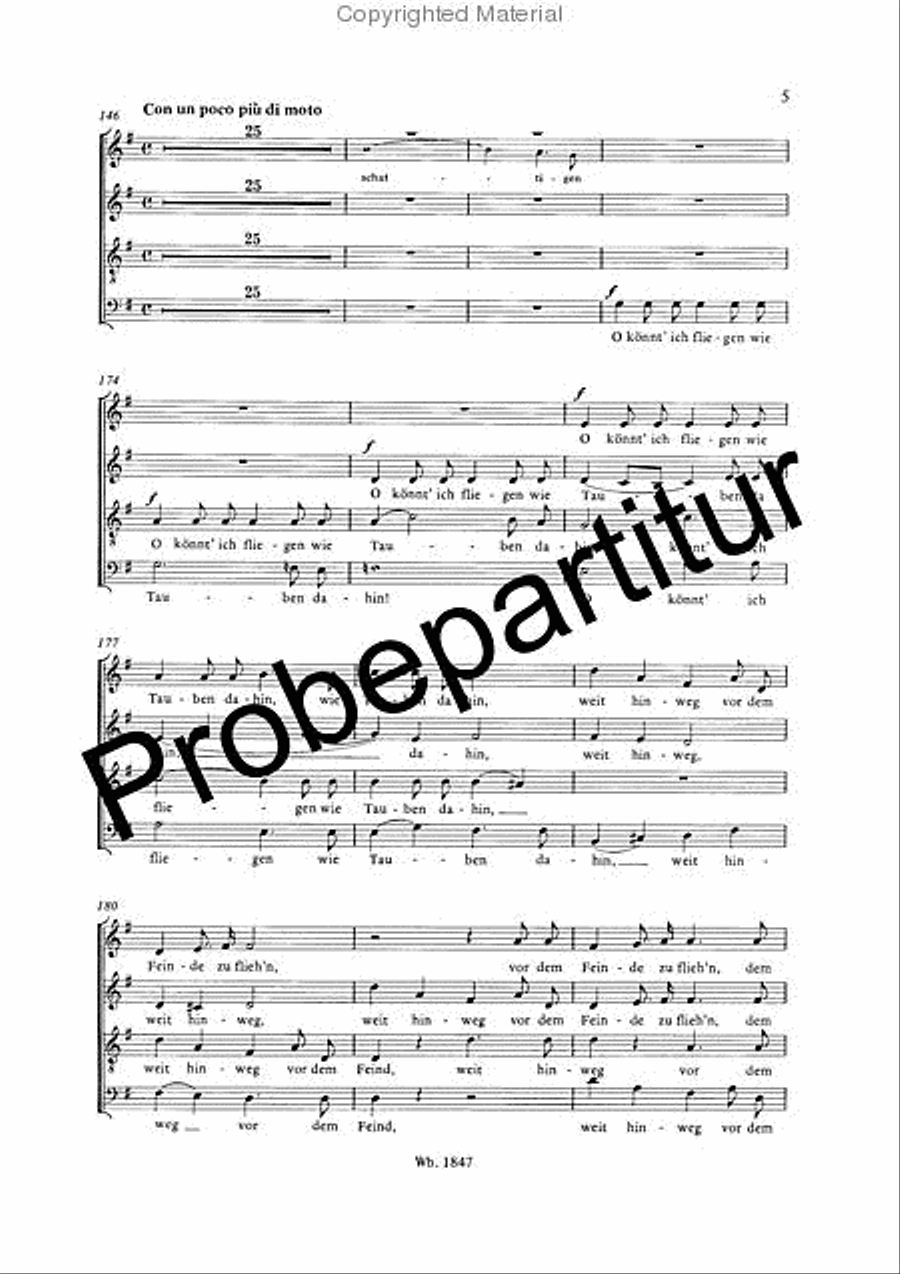 Hymn “Hör mein Bitten, Herr” MWV B 49 4-Part scores gallery preview page 6