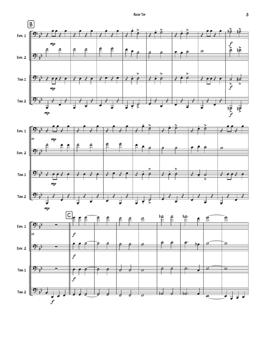 Rocky Top Brass Ensemble scores gallery preview page 3