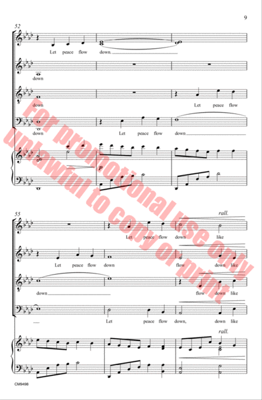 Peace, Like Welcome Rain Peace, Like Welcome Rain 4-Part scores gallery preview page 10