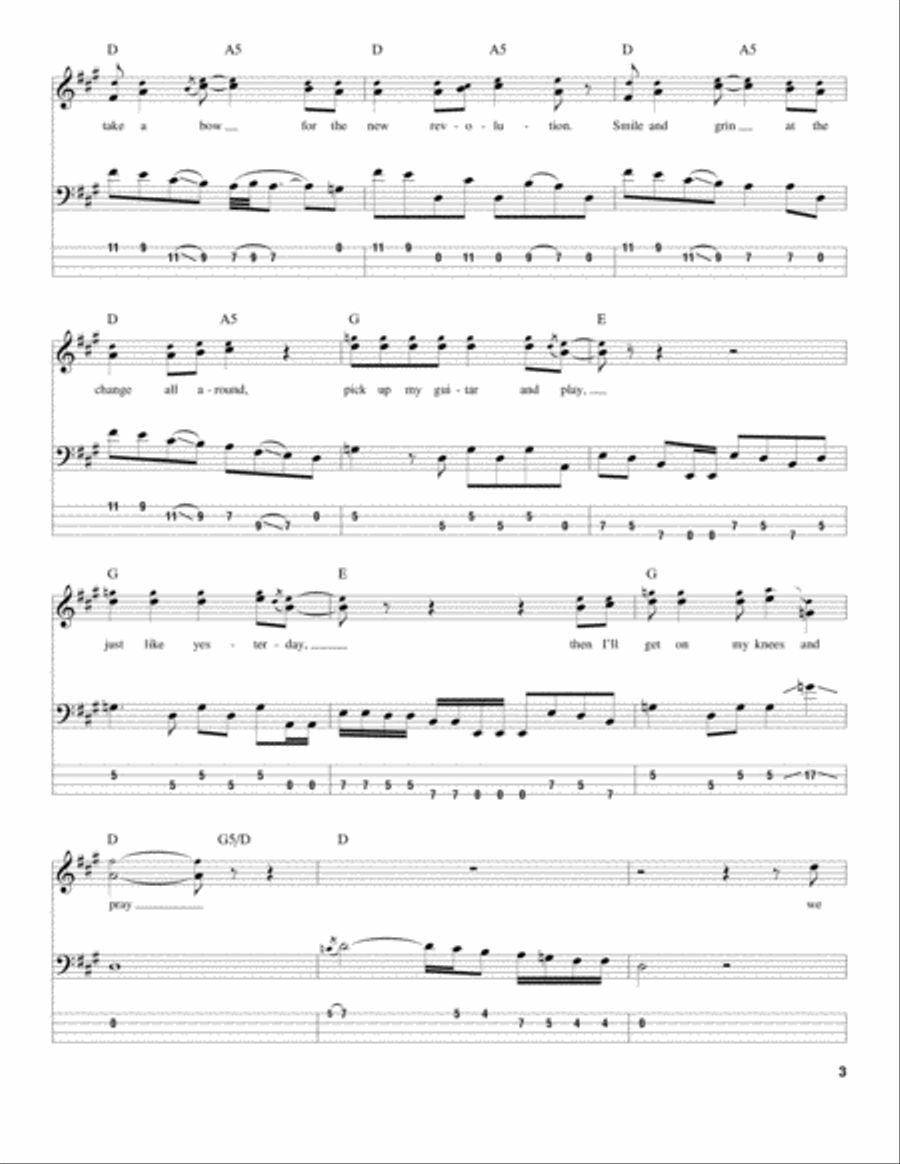 Won't Get Fooled Again Guitar Tablature scores gallery preview page 3