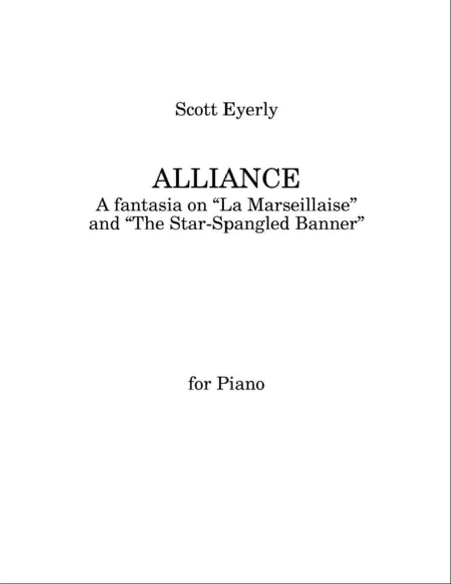 Alliance Alliance Piano Solo scores gallery preview page 1