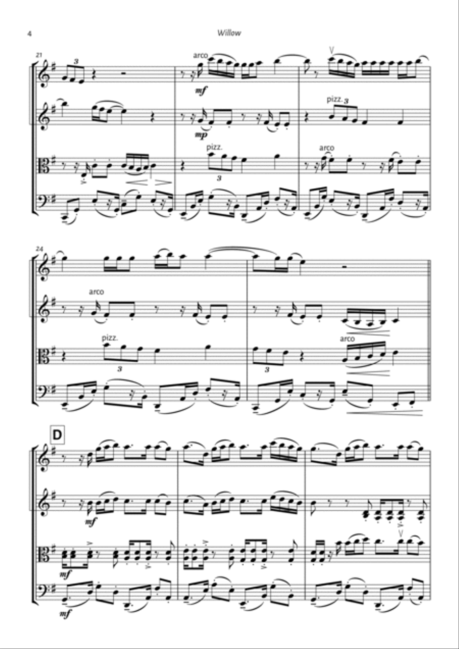 Willow String Quartet scores gallery preview page 4