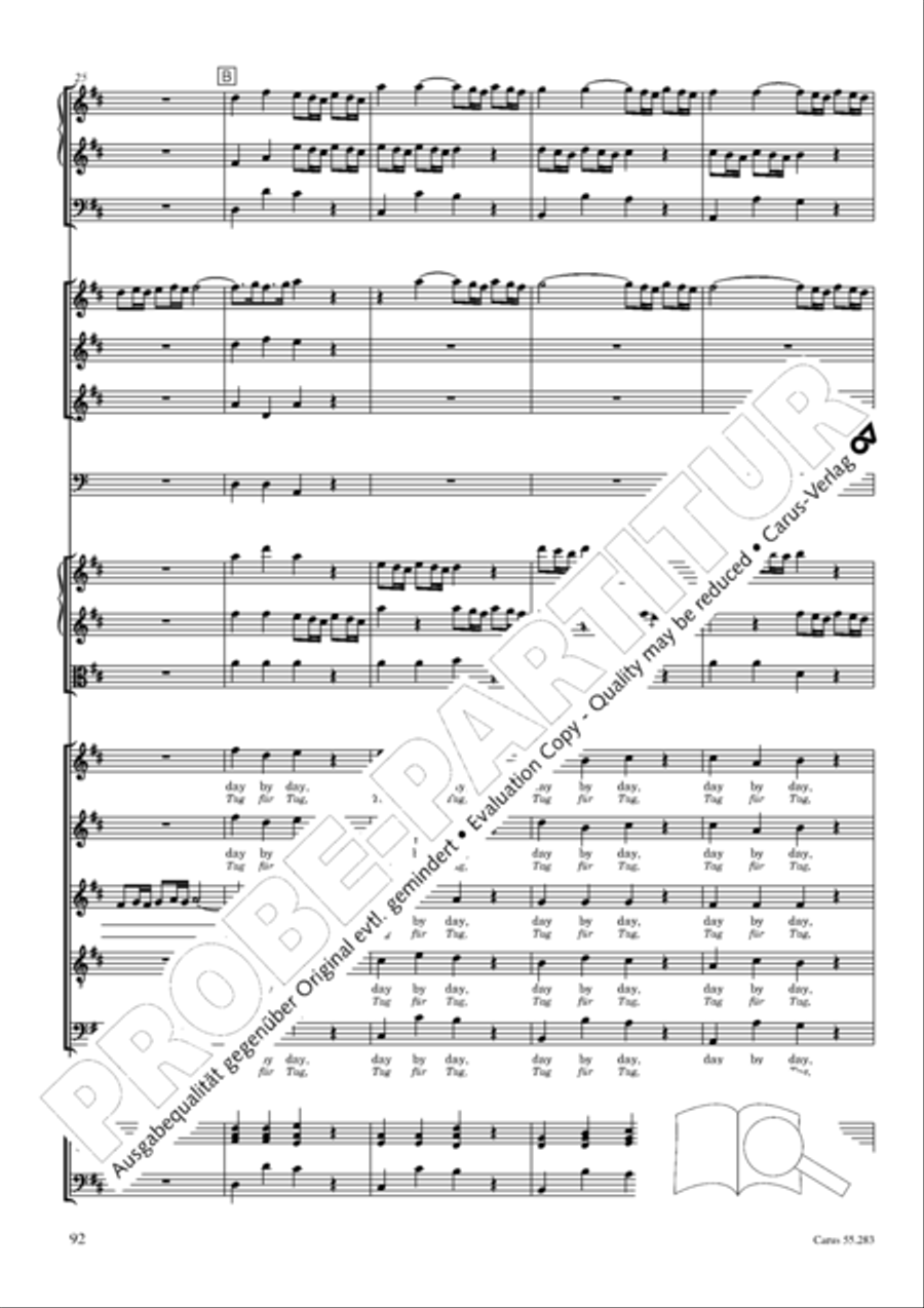 Te Deum for the Victory of Dettingen SSATB scores gallery preview page 109