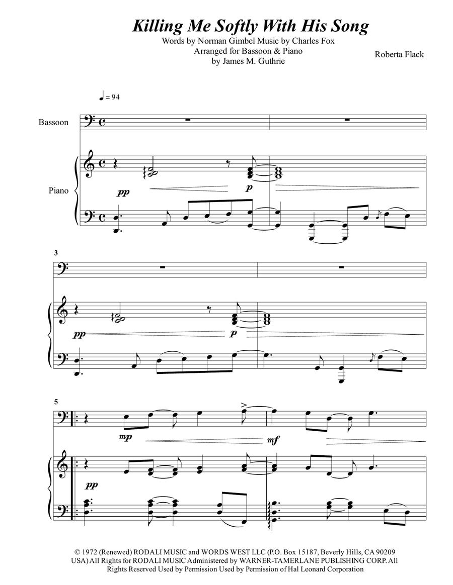 Killing Me Softly With His Song