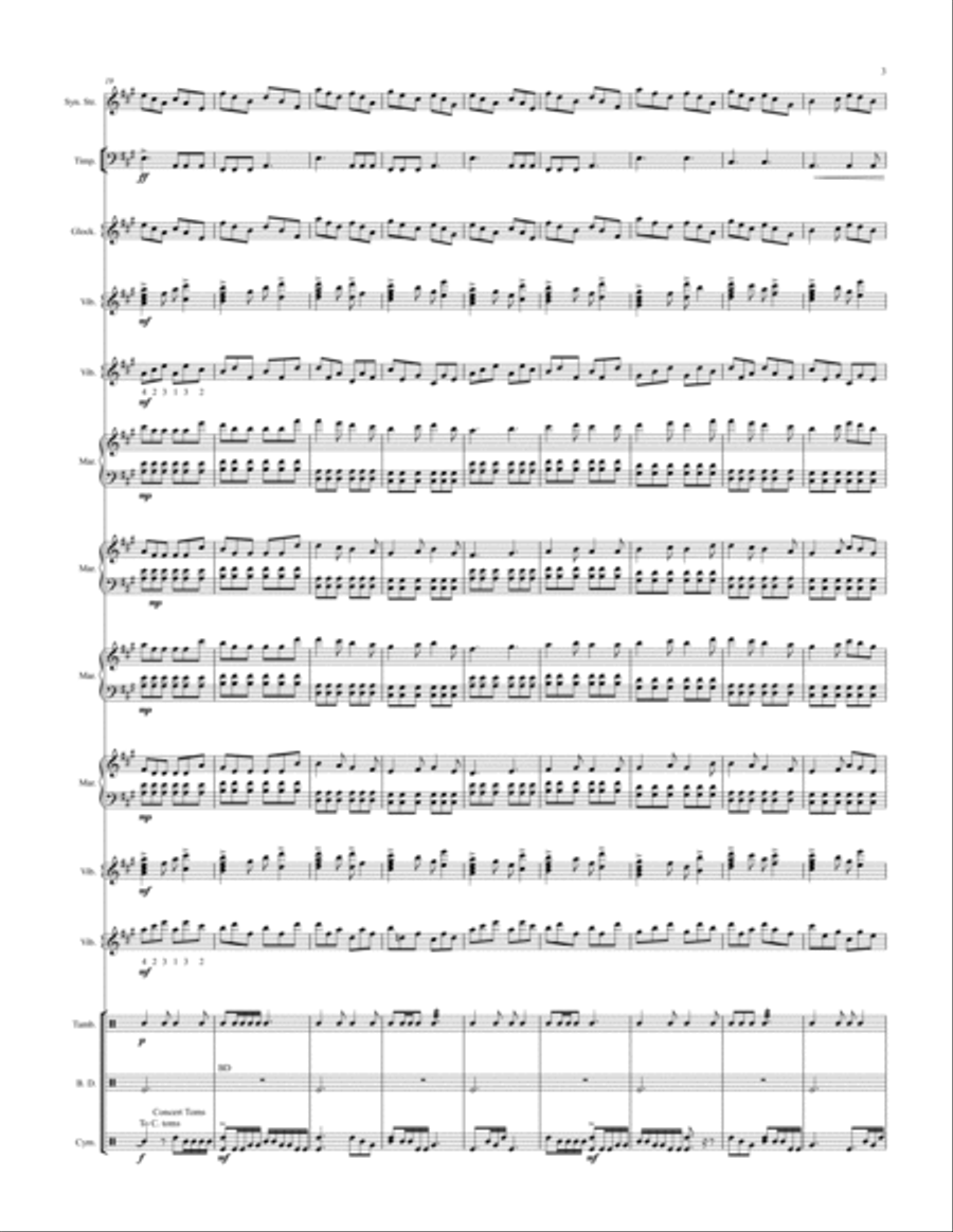 Kennst du das Land? Kennst du das Land? Percussion Ensemble scores gallery preview page 3