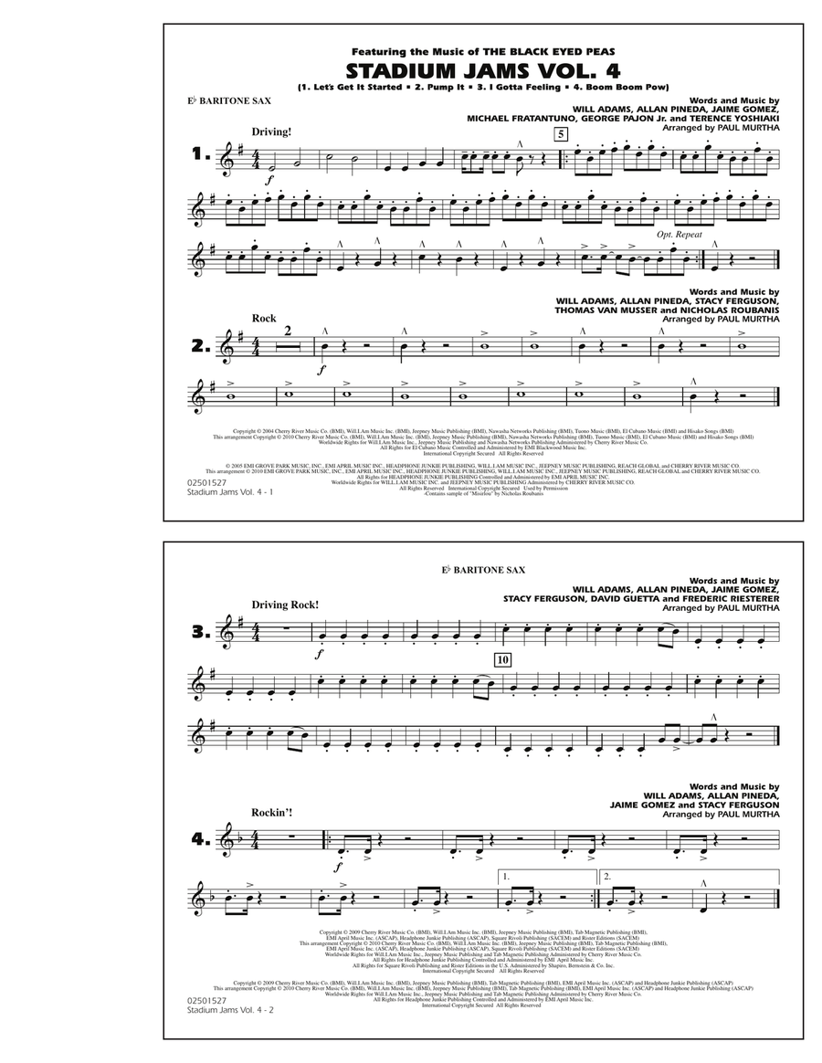 Stadium Jams: Vol. 4 - Eb Baritone Sax