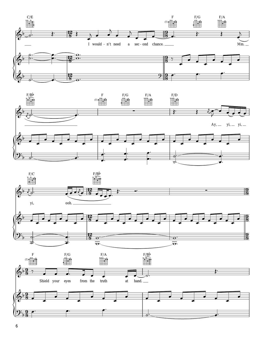 Bright Lights And Cityscapes Piano, Vocal, Guitar scores gallery preview page 6