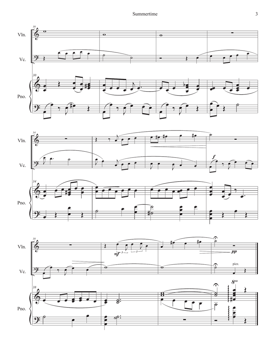 Summertime Summertime Piano Trio scores gallery preview page 3