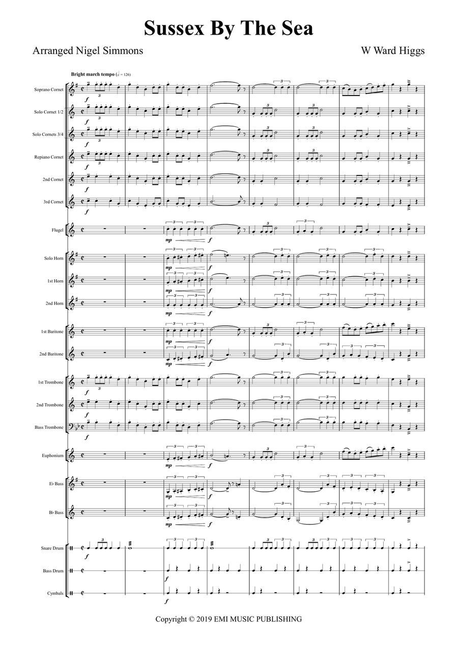 Sussex By The Sea Brass Band scores gallery preview page 1
