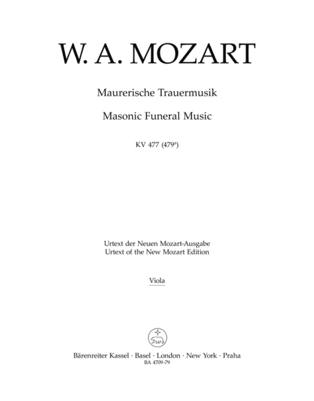Masonic Funeral Music, KV 477 (479a)