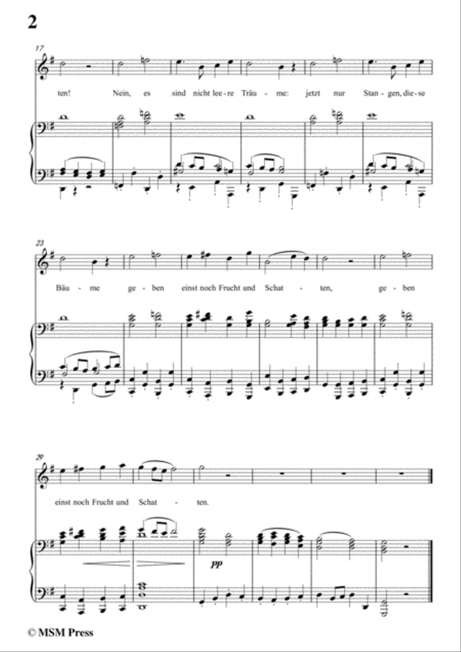 Schubert-Hoffnung,in G Major,for Voice&Piano Voice scores gallery preview page 4