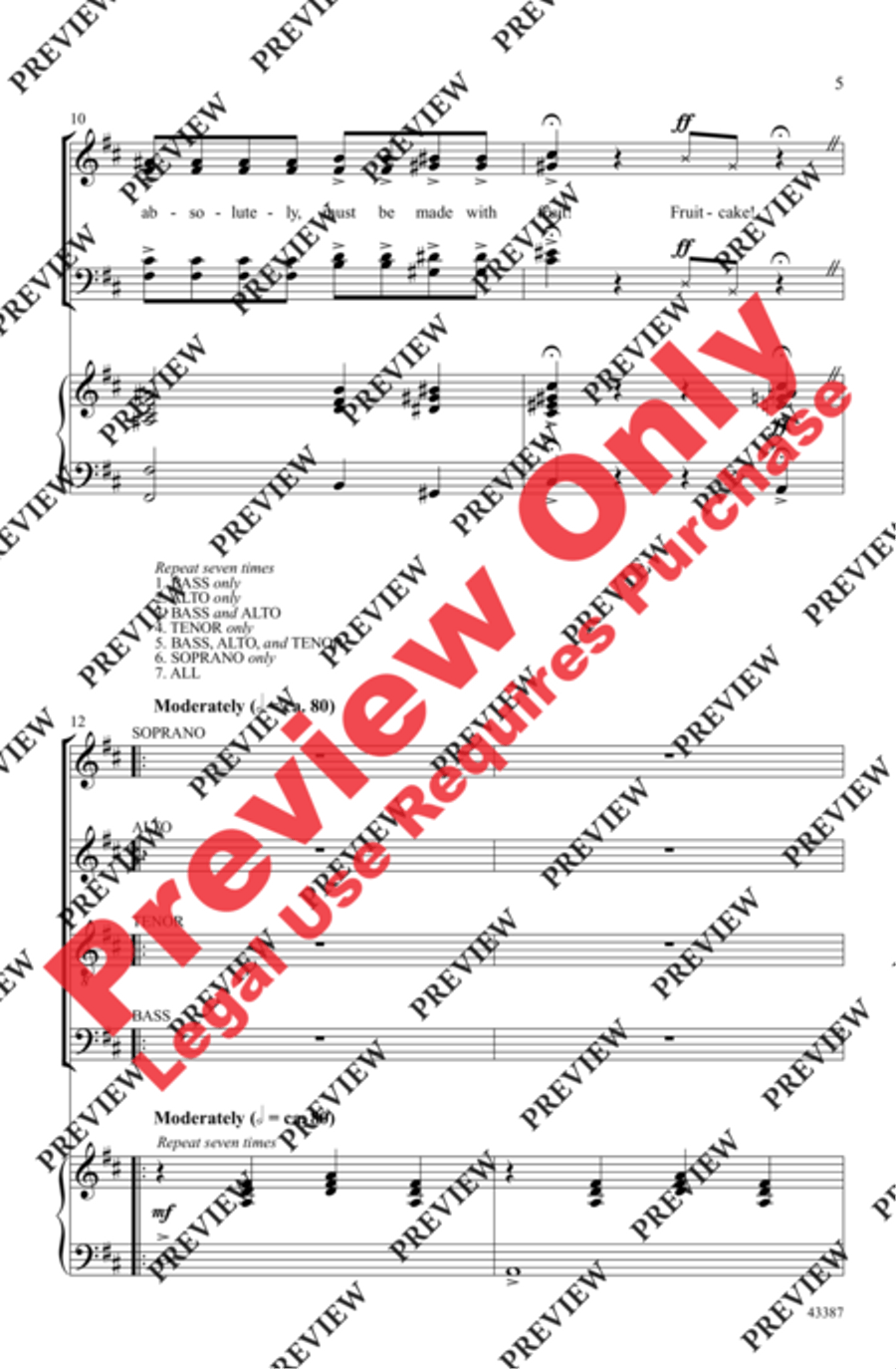 Fruitcake 4-Part scores gallery preview page 4