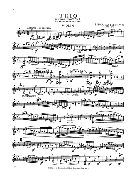 Trio In C Minor, Opus 9, No. 3