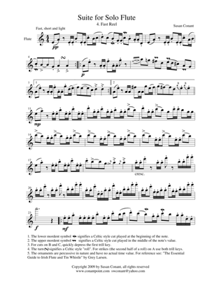 Suite for Solo Flute 4. Fast Reel