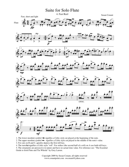 Suite for Solo Flute 4. Fast Reel image number null
