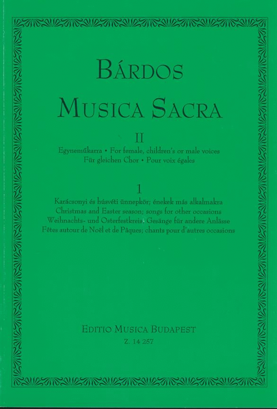 Musica sacra für gleichen Chor II-1 Weihnachts- A Cappella scores gallery preview page 1